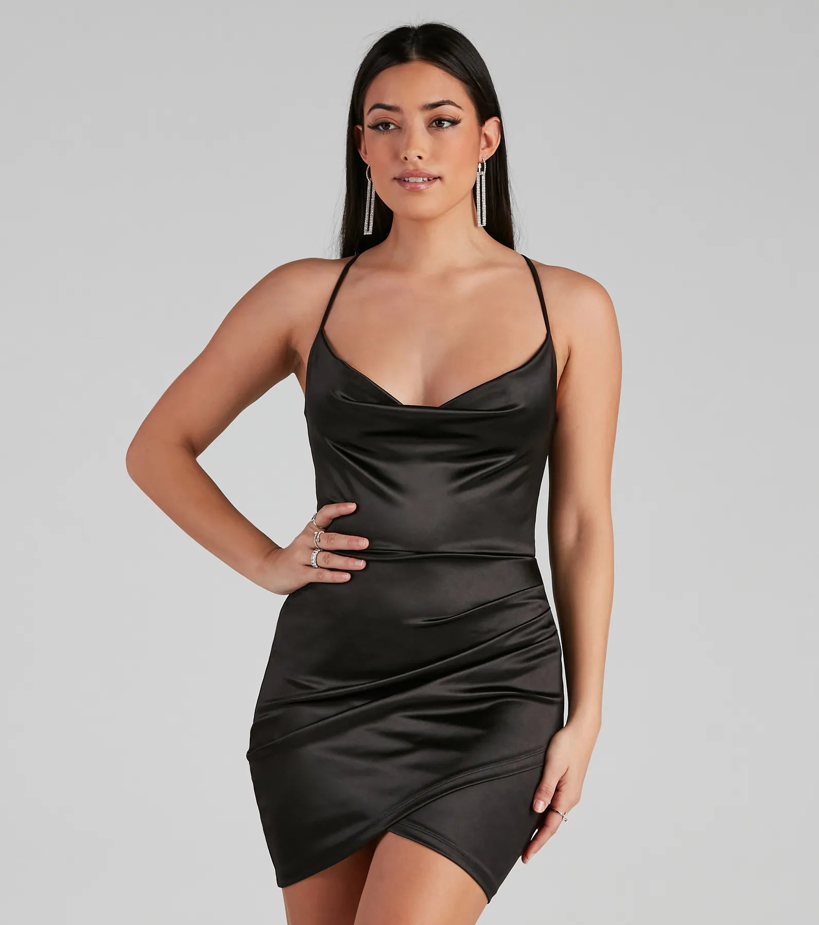 Colbie Satin Bodycon Party Dress