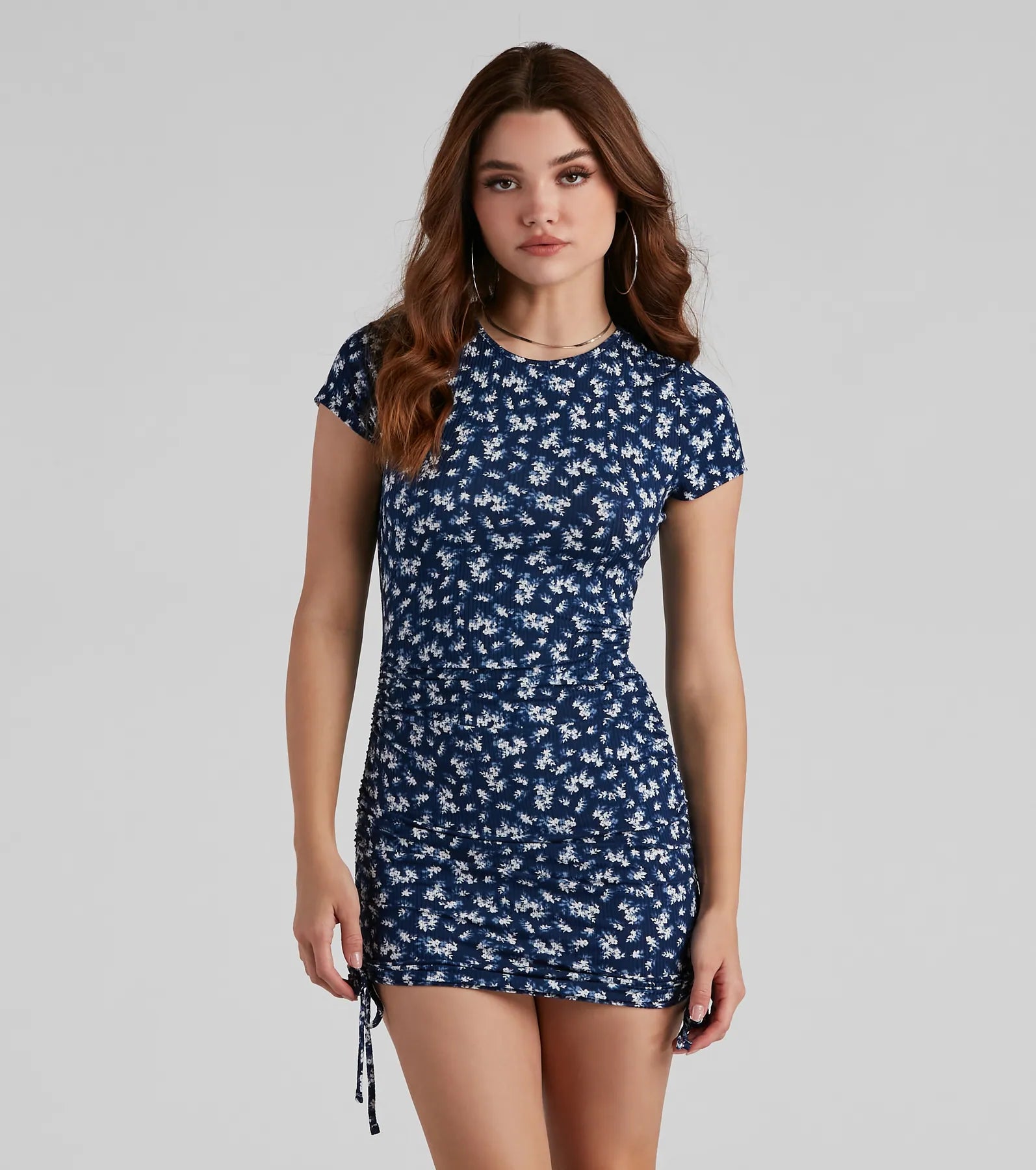 Wildflower Crew Neck Mini Dress