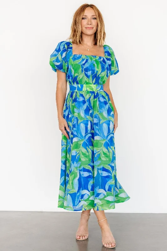 Catalina Midi Dress | Blue + Green