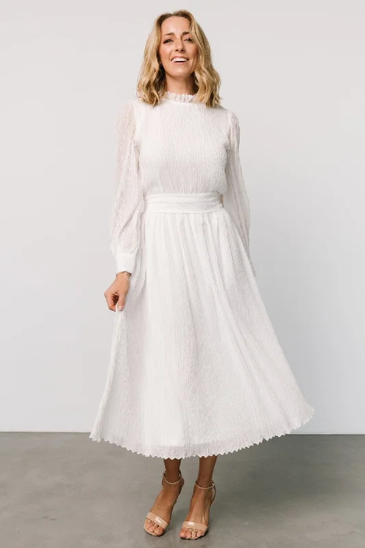 Julie Long Sleeve Dress | Off White