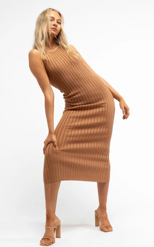 Nina Knit Dress Camel