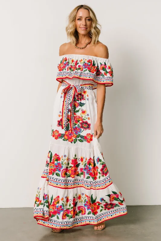 Alejandra Maxi Dress | Ivory Multi Floral