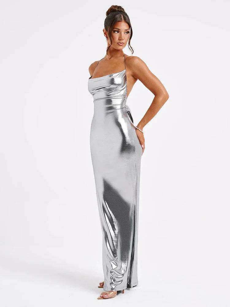 Hayden | Metallic Maxi Dress