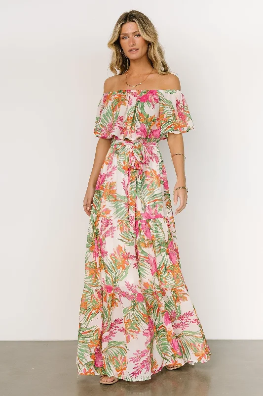 Lahaina Off Shoulder Maxi Dress | Multi