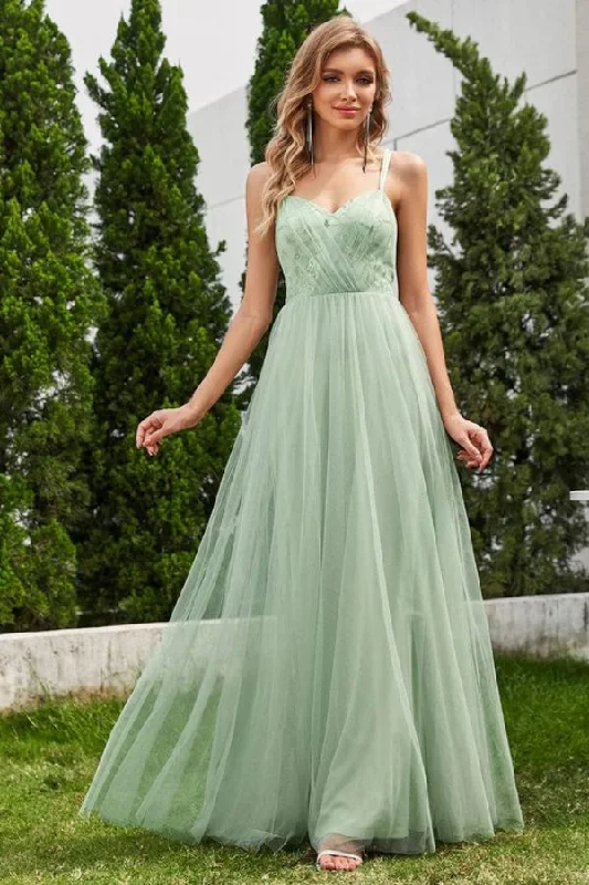 A-Line Floor Length Glitter Bridesmaid Dress CB0723