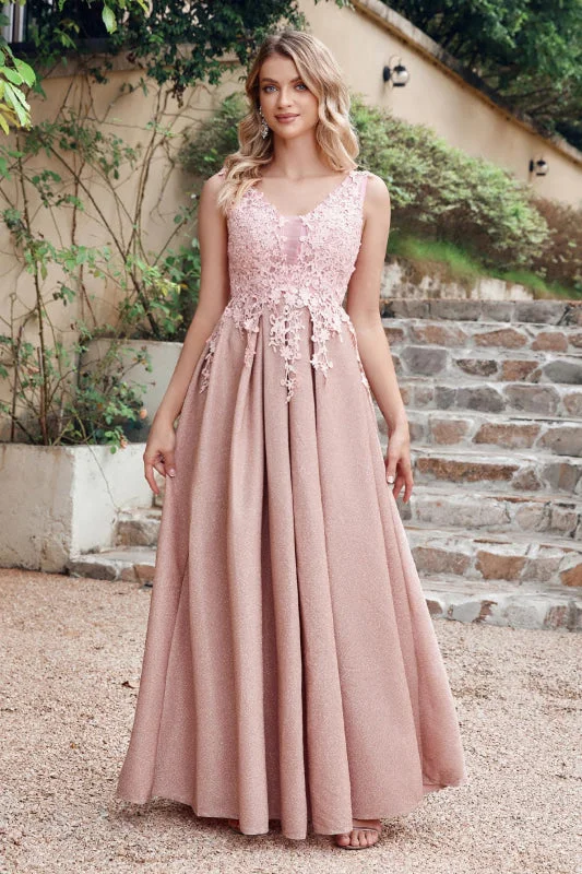 Gorgeous Aline Evening Dress Sleeveless Lace Appliques Bridesmaid Dress